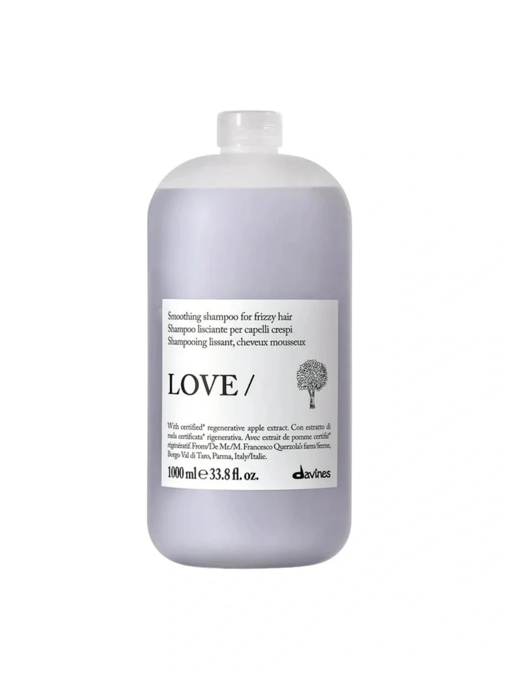 Liter Davines LOVE Smoothing Shampoo with Liter Pump